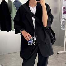 [당일출고] 픽셀 오버핏 반팔 블레이저 남녀공용