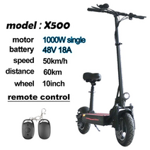 전기 전동 킥보드 x750 1200w 모터 48v 20ah 배터리 eletric 10 인치 휠 장거리 78km Электросамокат escooter, x500 1200w 48v 18ah