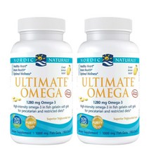 노르딕 내츄럴스 초임계 rtg 얼티메이트 오메가 1280 mg 레몬맛 180 소프트젤 2세트, 1개, 기본