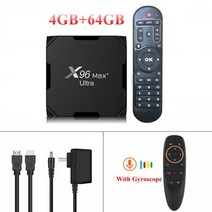 듀얼 와이파이 BT HDR 울트라 TV 박스 안드로이드 11 암로직 S905X4 쿼드 코어 4GB 64GB AV1 8K 미디어 플레이어 셋톱 박스 X96 MAX Plus 2GB 1, 4.미국 플러그  4G 64G G10S