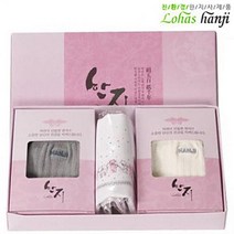 로하스 한지 숙녀양말 손수건 선물 셋트 닥나무 원료의 한지를 이용한 섬유 우수한 착용감 따뜻 통기성