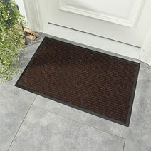 더자카 심플 논슬립 현관 매트 FREE, 브라운, 1개