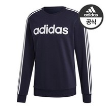 아디다스 남녀공용 에센셜 3S 크루 맨투맨 긴팔티셔츠-EI4901