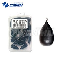 고씨낚시 대용량 물방울 추 벌크 워터드랍 싱커 프리리그 봉돌 다운샷 채비 3g-28g, 블랙, 28g (1oz), 1개