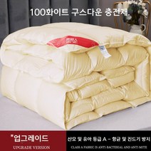 거위털 이불 화이트 구스 다운 95% 면화 이불 호텔 겨울 이불, 07. 베이지  모아급-A류 원단-항균 진드기 방지