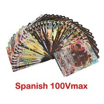[포켓몬가오레] 상품 포켓몬 TCG XY 진화 봉인 빛나는 운명 부스터 상자 영어 프랑스어 스페인어 Vmax 트레이딩 카드 게임 장난감, [16] 100Vmax Spanish