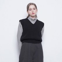 에이본 우먼 모던 니트 베스트 블랙