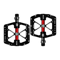 평페달 자전거 페달 교체 사이클 평패달 경량, 블랙