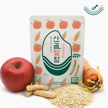 [산골이유식] 산골떡뻥 산골쌀참 산골과일참 5봉만원 아기떡뻥 쌀스틱 과일칩 아기간식 산골점빵, 사과당근스틱 5봉