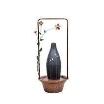 실내분수대 도자기분리형꽃장식 자연가습 국산 황동 인테리어분수대 아로마향오일, 화이트자스민