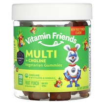 비타민프렌즈 Vitamin Friends 멀티 + 식물성 구미젤리 과일 펀치 펙틴 120개