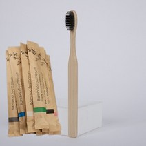 50100 개 부드러운 강모 대나무 칫솔 생분해성 천연 숯 친환경 컬러 나무, 6.100pcs black