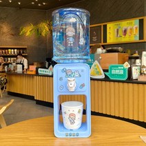 JENMV 미니생수기 2000ML 물통 미니 휴대 정수기 책상 학생 선물 휴대용 캠핑 사무실 방 미니멀 미니생수기, 푸른 색