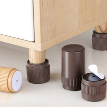 친절한마이쮸 가구다리 높이조절 발받침 100mm 4p, 블랙