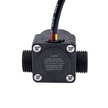 플로우센서 SEN-HZ21FW 홀 효과 외부 스레드 유량 펄스 출력 1-30 L/min 나일론 Pa 66 재질로 액체, 02 5V, 02 5V