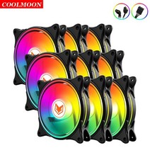 렌지후드필터 팬 주방팬 레인지통후드 주방후드고장 환풍기Coolmoon 블랙 슬라이스 팬, 9pcs 블랙, RGB, 기본