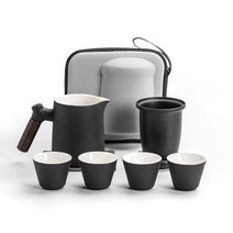 전통찻잔 도자기 다기세트 세라믹 다기세트 차세트 여행용 다도세트 캠핑용 휴대용 차우리기, I