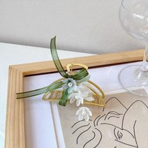 1+1 빈티지 우아한 헤어 클로 클립 난초 술 꽃 뒷머리 그랩 릴리 레이스 리본 머리핀 중국