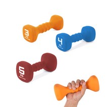 네오프렌 사각아령 낱개 1개 3kg부터 홈트 실내운동 근력향상, 5kg