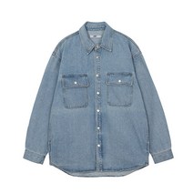 잠뱅이 공용) 난스판 솔트워싱 오버사이즈 데님셔켓 DH-LB_AM3DDH543-LB