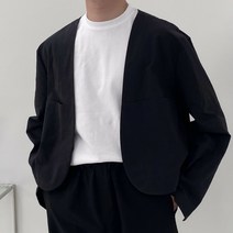 핏커버 / 남자린넨자켓 남자크롭자켓