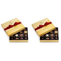 고디바 초콜릿 발렌타인데이 화이트데이 Goiva Chocolatier 레드 리본이 달린 초콜릿 발렌타인 선물 상자 -, 03 19 Count (Pack of 2)