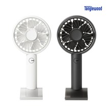 탱글우드 미니 핸디팬 휴대용 선풍기(화이트 다크그레이), 화이트, 화이트