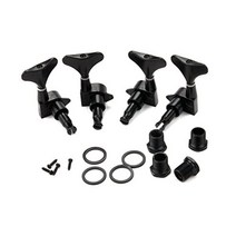 ZETION 기타 스트링 튜닝 페그 4pcs 2R2L 튜너 기계 헤드 현악 베이스 액세서리 블랙용 페룰 포함
