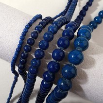 [5205-08]원석라운드 4/6/8/10/12mm 모조송석 사파이어 반줄