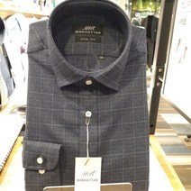 맨하탄 맨하탄 NC서면점 긴팔 써모라이트 기모 일반핏 블루 체크셔츠 24R6014