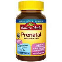 네이쳐메이드 프레나탈 DHA 임산부용 산전영양제, 60 Count (Pack of 1)