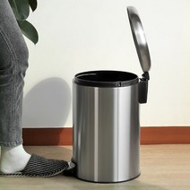 무소음 스텐페달휴지통 쓰레기통 12L 20L_ 995008EA, 올래플러스 메트로페달휴지통 12L