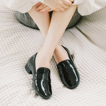 쿠션짱 가죽 만고땡 블랙로퍼