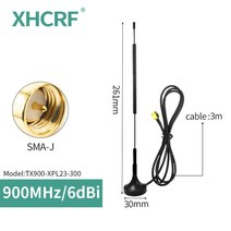 LoRa WiFi 장거리 안테나 무선 모듈 RP SMA 수 헬륨 광부 실내 낮은 SWR 868 MHz 915, 03 Cable Length 3m