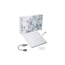 RAYWOOD 붓이나 사악펜 태블릿 TSUKISHIRO PC · Android 지원 바로가기 4개 펜 탭 판 탭 OTG 어댑터 선화 일러스트 데이터 포함 흰색 소형 휴대 가능 리모트 워크