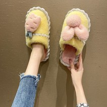 DFMEI 캔디 오리 슬리퍼 여 여름 캐릭터 실내외 통굽 샌들