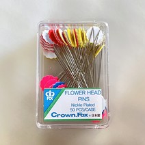 [세아퀼트] 일제 크라운 Crown.Fox 낙엽핀 낙엽시침핀 50개입, 50개