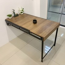 벽걸이 벽부착 접이식식탁 다용도 선반 베란다 테라스 좁은집 트랜스포머 2인용 4인용 접는테이블, D