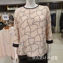 [모스코나] MOBW223Z8 체인선나염블라우스