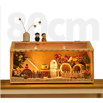 햄스터 케이지 원목 투명 관찰존 집 사육장 은신처, 80x30x30케이지