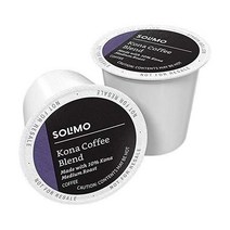 아마존 브랜드 100 Ct. Solimo 미디엄 로스트 커피 포드 코나 블렌드 큐리그 2.0 K-컵 브루어와 호환 가능, 코나 블렌드_100개(1팩)