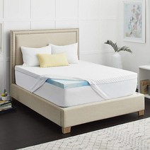 Sealy 5.1cm(2인치) SealyChill 젤 메모리 폼 매트리스 토퍼 킹 화이트, Topper