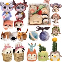 하루클래스 DIY 니들펠트 양모펠트 키트 웰시코기, D 디저트 펠트, D04.마법의 동화 도시락