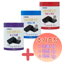 뉴트리션트릿 강아지 영양트릿 대용량 영양제 원통 480g + 눈물 관절 피부 추가증정, 피부&피모 480g+각 2p씩 추가증정