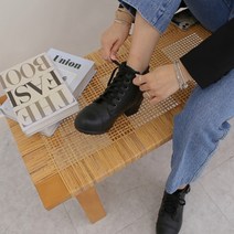 레이스업워커 가벼운 워커 통굽 우레탄 워커힐 5cm