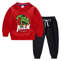 마블 어벤져스 주니어 특기모 겨울 방한 캐릭터 라운드 맨투맨티+바지 남여공용 아동복세트 90-150 색상조합 14종 슈퍼히어로 헐크 HULK 굿즈 옷세트 그림A