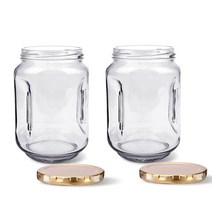 미르코리아 유리 손잡이유 골드캡 2kg, 1.5L, 2개입