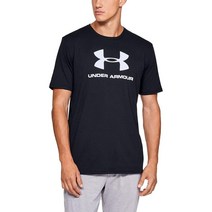 언더아머 Under Armour 남성용 스포츠스타일 로고 반팔 티셔츠 아카데미 블루 (408)/화이트 M 152914, Small, Steel Light Heather (036)/Blac