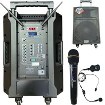 포터블 앰프스피커 DY-103AW STM 국산 행사장 버스킹 강연 색소폰 연주용 무선마이크 2개포함, 핸드무선마이크+헤드셋무선마이크