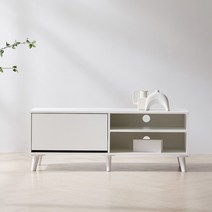 보루네오 마르체 이지 1200 오픈형 TV다이 거실장 BKC749C, 화이트